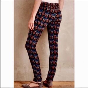Anthropologie Serif Skinny Leg Multicolor Corduroy 27 Pilcro and the Letterpress